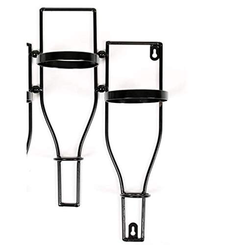 CZDYUF Retro Style Wine Rack, Bar Decoration Wine Rack Personalized Metal Wine Rack, Black