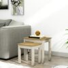 Galano Sufy Nest of 2 Tables Unit - Modern Sofa Side Table for Living Room - Small and Light Multilevel Coffee Table Set - ‎33 x 48 x 46.5 cm - L