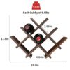 PowerKing Wine Rack Small Wine Stand for 8 Bottles, Bottle Rack Wooden Wine Bottle Holder for Kitchen & Pantry & Bar, Bottle Rack Wine Cabinet Bo
