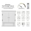 UTEX Bathroom Cabinet Wall Mounted, Wood Hanging Cabinet, Wall Cabinets with Doors and Shelves Over The Toilet for Bathroom,White