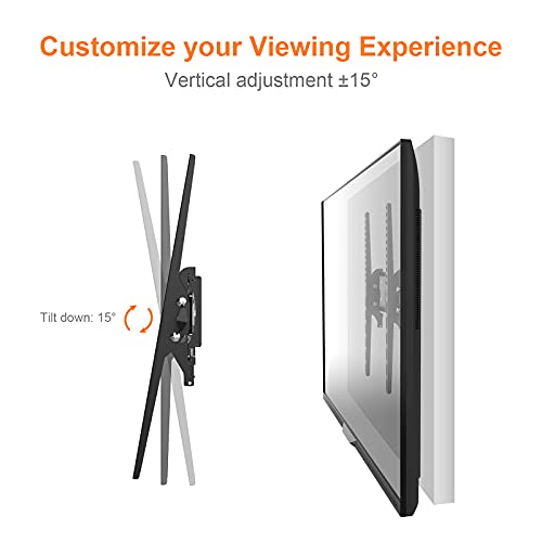 GRIFEMA GB1004-2 TV Wall Bracket, Tilt TV Mount for 26 to 65 Inches Flat & Curved TVs or Monitors, Max VESA 400x400mm Weight Capacity up to 50kg,