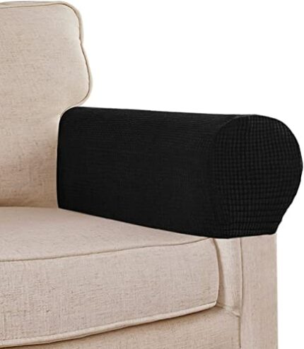 Stretch Armrest Covers Spandex Arm Covers for Chairs Couch Sofa Armchair Slipcovers for Recliner Sofa Slipcovers Anti-Slip Armchair Caddy Organiz