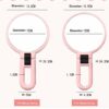 1X 5X Handheld Mirror with Handle for Travel， Magnifying Mirror, Magnification, Rotation Adjustable Handle, Double Sided Folding, Mirror for Wome