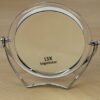 Fantasia Travel Standing Mirror Acrylic with Metal Handle Collapsible with 15x Magnification Diameter 10 cm Height 12 cm