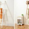 YLYAJY Wooden Coat Rack Stand, Entryway Hall Tree Coat Tree with Solid Base for Hat,Clothes,Purse,Scarves,Handbags,Umbrella (Color : Argento)
