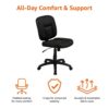 Amazon Basics AmazonBasics Office Chair, fabric, Black, 47㎝W×63㎝D×88-97.5㎝H