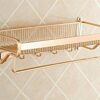 HIGOH Towel Racks,Bathroom Towel Rack Wall Mounted Towel Holder,Bathroom Towel Rack,Double Tier Shower Storage Rack,Wall Mounted Towel Bar,Alumin