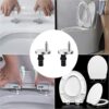 2 Pack Quick Release Toilet Seat Fittings, Seat Top Hinges, Soft Close Toilet Seat Fixing Kitfor WC Toilet Blind Holes