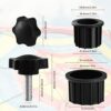 6 Pcs Umbrella Base Stand Replacement Parts,Courtyard Umbrella Base Replacement Parts Outdoor Umbrella Hole Ring Plug Cover with M8 Thread Screw