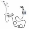 Zotti Portable Travel Bidet Sprayer | Shattaf Hand Held Shower | Connects to Any Shower Hose | Douche Kit 2 | Pet Washing | Chrome 3 Metre Hose