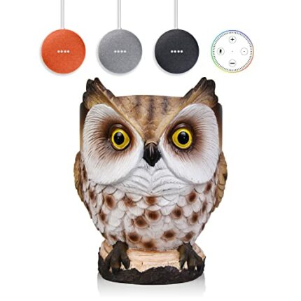 LDYAN Owl Holder Stand, Owl Statue Smart Speaker Holder Stand for Echo Dot 4th/3rd/2nd and 1st Generation, Google Home Mini/Google Nest Mini (2nd