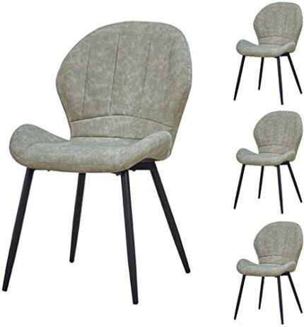 dining chair Kitchen Dining Room Furniture Chairs Set Of 4 Modern PU Padded Dining Chair Leisure High Back Chairs For Office Kitchen Parties Brea