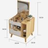 BVDSG Nordic Dressing Table with Drawer Wood Dresser Nightstand Bedroom Furniture Mini Bedside Table Wedding Furniture