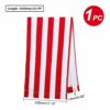 AHANDMAKER Beach Sling Chair Replacement Canvas, Red and White Stripes Casual Simple Lounge Chair Replacement Fabric for Home Beach Chair Sling C