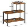 HOOBRO Narrow Side Table, Slim Bedside Table, Small Storage Side Table with 3-Tier Shelves, Industrial Sofa Side Table for Small Spaces, Living R