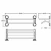 N/A Towel Rack Towel Bar with Hook Angle Hand Towel Rack, Bathroom Towel Hanger with Single Robe