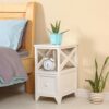FRDTSG Children's Mini Bedside Table Solid Wood Small Simple Storage Cabinet Narrow Bedside Small Cabinet Width