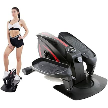 Under Desk Elliptical Trainer, Resistance Level Elliptical Trainer with LED display, Calories burned, times and time of pedaling, Fitness Leg Exe