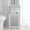 Column Bathroom Cabinet Tall Bathroom Cabinet Freestanding Bathroom Storage White Dresser, Narrow Storage Cabinet, Storage Cupboard Floor Standin