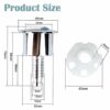 1Pcs Toilet Flush Button, Round Head Dual Toilet Push Button, Cistern Flush Replacement, Toilet Push Button Flush Replacement Compatible with Ide