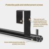 VEHHE Over Door Towel Rack-2pcs, 12.7-Inches, Cabinet Towel Holder with Eva Foam Pads, Over Cabinet Towel Bar with 2 Hooks, Dish Towel Holder wit
