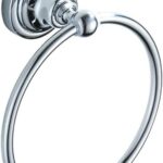 RAKUTE Towel Racks, Round Wall-Mounted Towel Holder Rings, Chrome Plated Stainless Steel Bathroom Towel Racks Ring Bathroom Ring