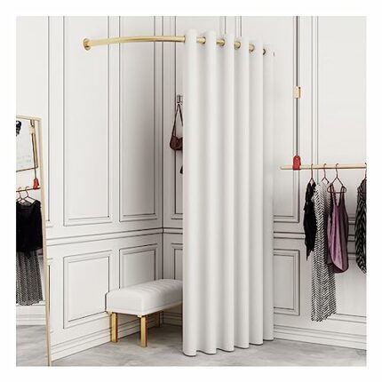 Clothing Store Fitting Room, 47 in Dressing Room Used in Mall, Boutique and Office, Corner Wall Mounted Changing Room for Privacy Protection (Whi
