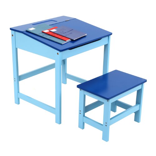 Premier Housewares Children's Desk and Stool Set - Blue