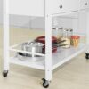 EYHLKM Kitchen Trolley Cart Kitchen Storage Trolley with 5 Drawers and Storage Shelf