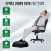 NICE CA Ergonomic Foot Rest Under Desk - Adjustable Height 16CM - Ultimate Comfort with Velvet & Premium Foam Filling - Foot Stool for Home/Offic