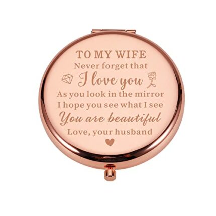 Valentines Day Gifts for Her Compact Mirror Wife Gifts from Husband I Love You Gifts for Her Female Gift Makeup Mirror Romantic for Her Birthday