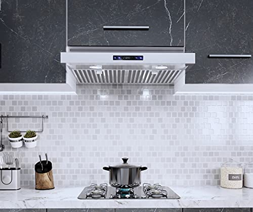 Blue Ocean RH76TUC 30 in. 500 CFM Stainless Steel Under Cabinet Range Hood | 6-Speed LED Display Touch Screen | Ultra-Quiet