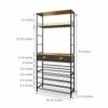 Alcaricio Liquor and Wine Rack Bar Cabinet with Two Storage Drawers for Small Cups and Bartending Utensils, Capacity for More Than 40 Bottles, Gl