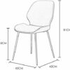 dining chair Kitchen Dining Room Furniture Chairs Dining Chairs Set Of 6 Vintage Dining Side Chairs PU Cushion Seat Bar Chairs Metal Legs Non-Sli