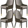 dining chair Office Reception Chairs Business Dining Chairs Set Kitchen Dining Chairs Set of 4 Modern High Back Soft Seat Living Room Chairs Wate