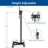 RFIVER Mobile TV Stand on Wheels for 23-55inch LCD LED Flat/Curved Screen TVs,Height Adjustable Rolling TV Cart Portable Floor Stand Trolley up t