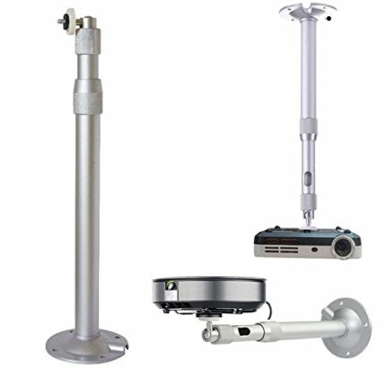 Majome Projector Ceiling Wall Mount Bracket 20-40cm Projector Hanger Holder Wall Support Ceiling Bracket Aluminum Alloy Rotatable Projection Moun
