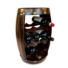 DISHENGZHEN Wooden Wine Rack Barrel, Free Standing With Top, 8 Bottle Wooden Wine Rack Table Top Wine Rack, Oak Effect Storage, Gift For Wine Lov