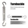 Techson Shade Sail Hardware Kit, 5 inch 304 Stainless Steel Canopy Awning Installation Set for Garden, Outdoor, Patio Triangle Sun Shade