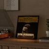 Ammonite Light up Now Spinning Vinyl Record Stand, Now Playing Record Stand, Wooden Acrylic Holder for Vinyl Album Display and Storage Warm White