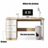 HDDFG Modern Fashion Computer Desk Office Computer Stand Desk Student Writing Study Desk 3 Drawer Learning Table Home Furniture Home Office Game