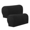 Amusingtao Armrest Covers Sofa Set of 2 Stretch Armchair Couch Anti-Slip Waterproof Furniture Protector Slipcovers for Armrest Chair Covers (Blac