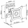 Allcam LCD201 17" 19" 22" 24" 26" LED/LCD TV Wall Bracket 30° Tilt, 180° Swivel, 360° Free Rotate Mount Size 100 75 Holds up to 15 kgs weight