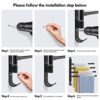 Door Hinge Towel Rack,【Upgrade】 Thicken Toalleros para Banos Modernos,4-Arm Extra Long Swivel Towel Rack,with Hook Swing Out Towel Hanger for Bat