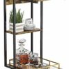 rattantree C Shaped Side Table,End Table with Wheels for Sofa and Bed,C Bedside Table with Storage,for Small Space, Living Room, Bedroom