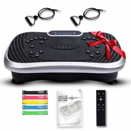 WeightWorld Vibration Plate Exercise Machine | Home Vibration Fitness Trainers | 99 Intensity Levels + 5 Programs | Whole Body Workout With Resis