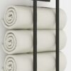 Towel Rack Wall Mounted, BETHOM Towel Racks with Shelf and 3 Hooks for Small Bathroom, Towel Storage Wall Can Holds Up to 3 Large Size(160x100 cm