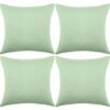 4 Pack Decorative Outdoor Waterproof Throw Pillow Covers, Square Patio Balcony Garden Waterproof Cushion Case, PU Coating Pillow Shell for Couch,