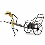 ZYZMH Rickshaw Wine Racks Bottle Holders Bar Table Ornaments Creative Gift Home Decor Iron Vintage Champagne Stand Display