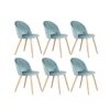 TFIIEXFL A Set Of 6 Dining Chairs With Soft Velvet And Metal Feet, Suit For Kitchen, Dining Room, Living Room, Lounge (Pink/Green/Blue)) (Color :
